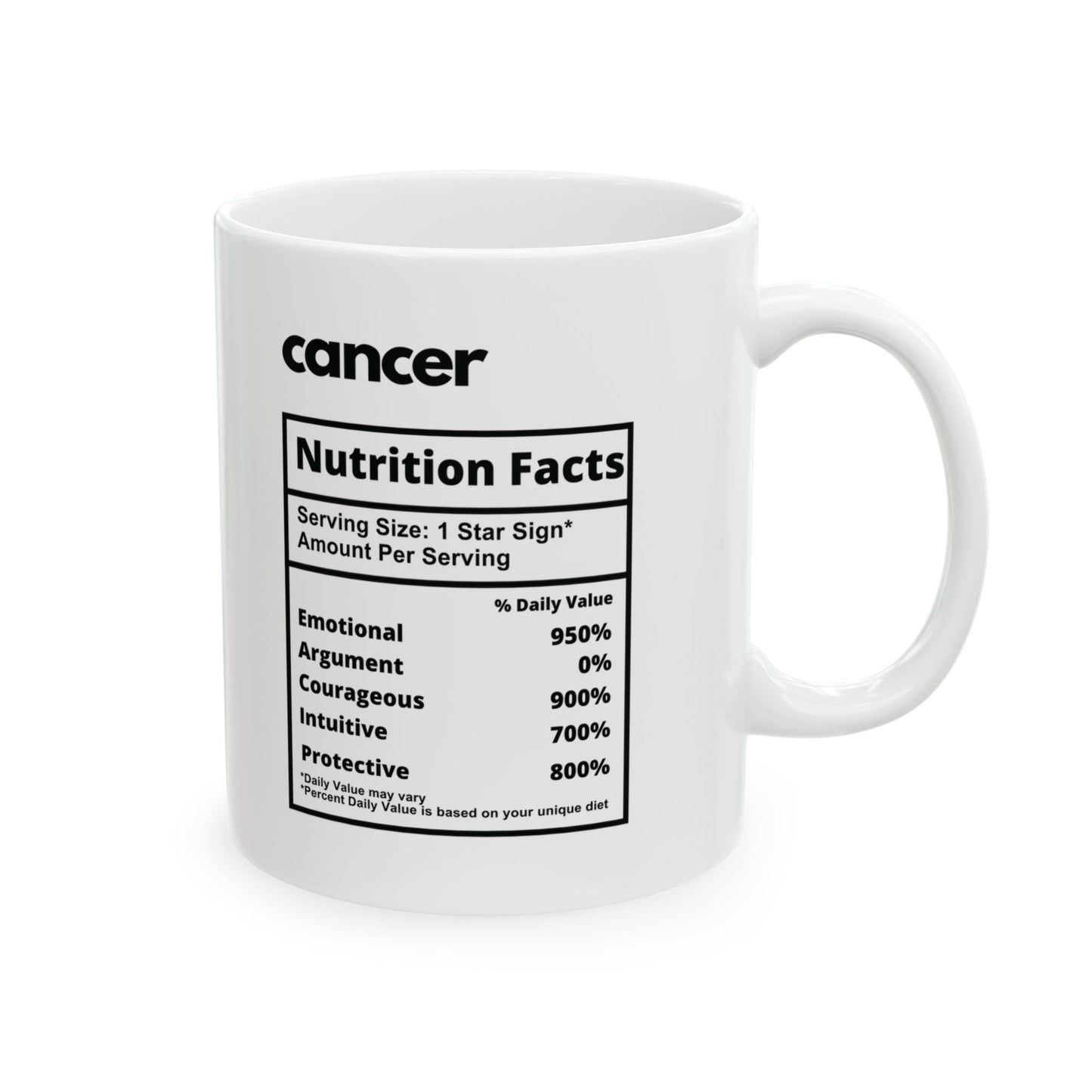 Cancer Ceramic Mug (White), 11oz