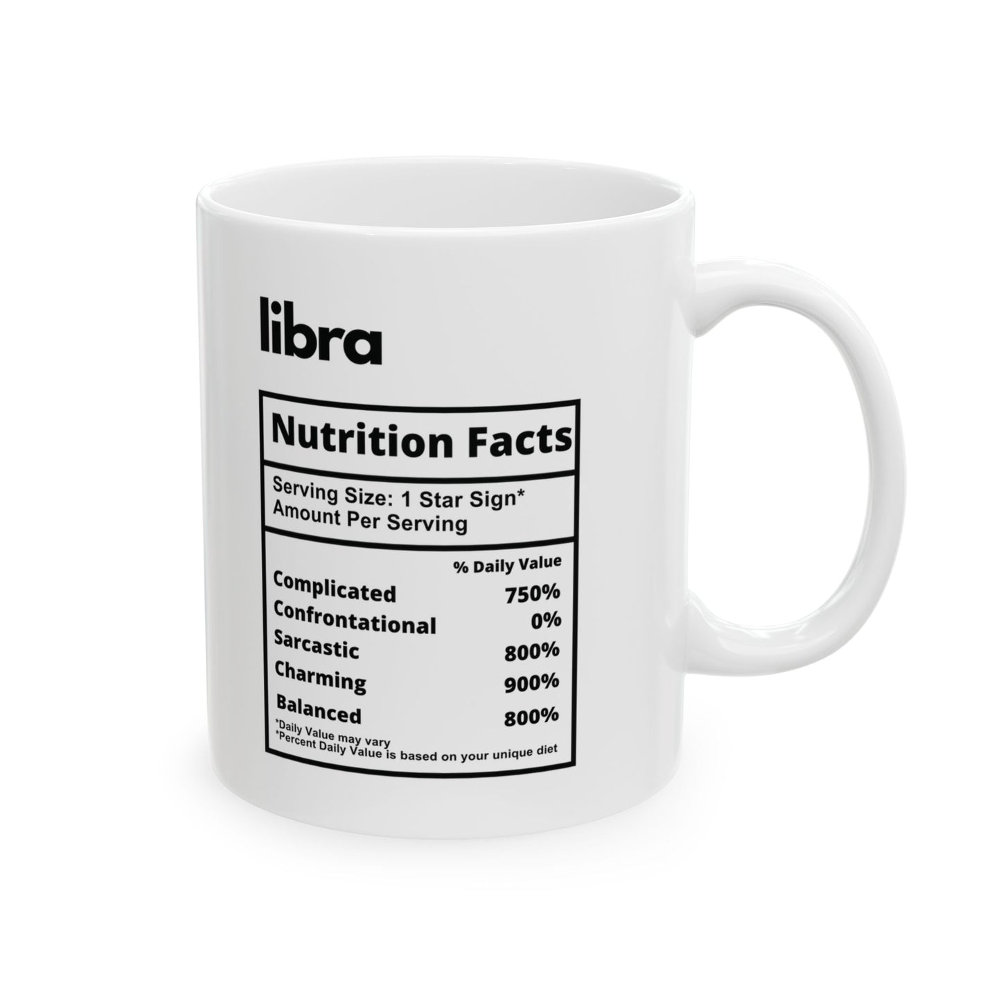Libra Ceramic Mug (White), 11oz