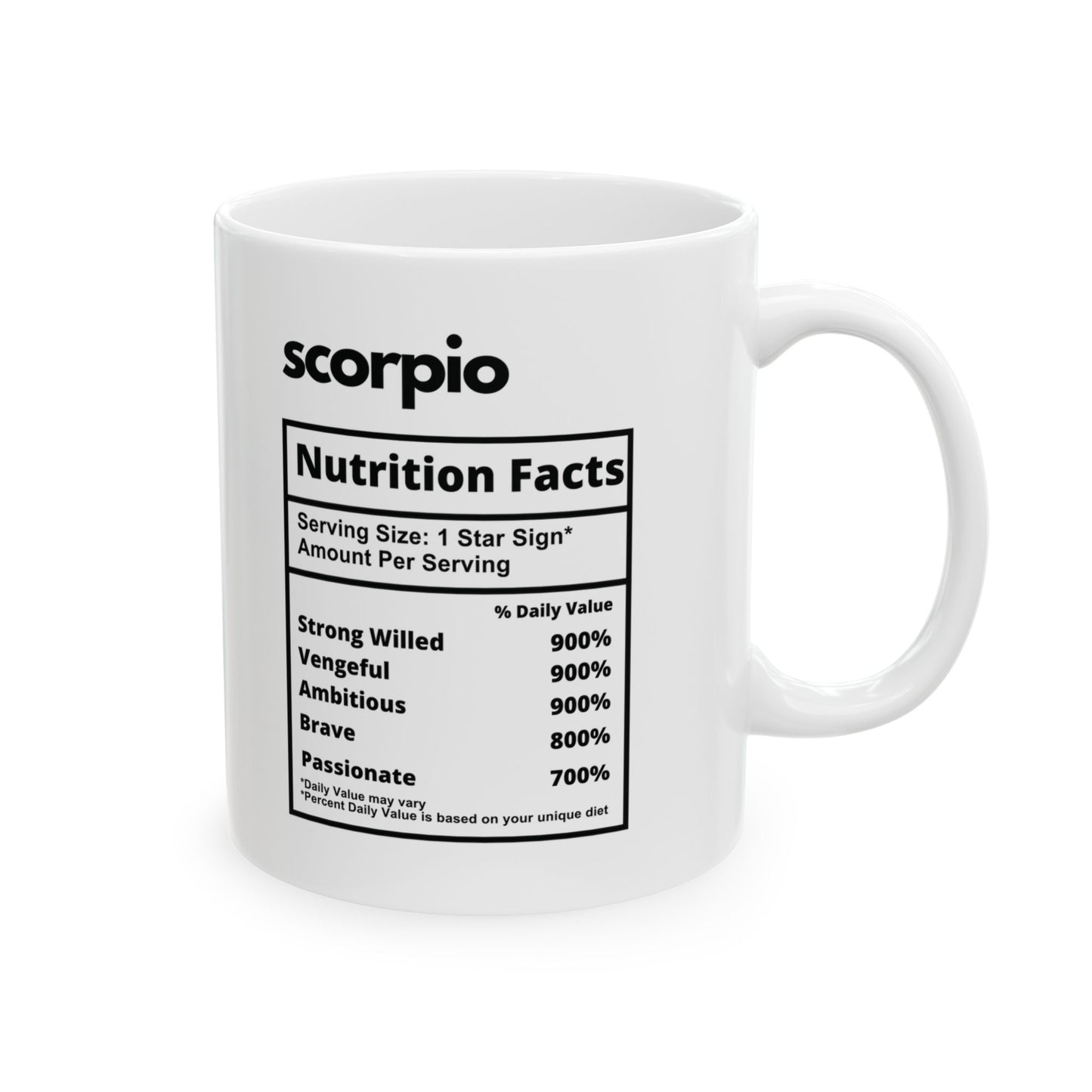 Scorpio Ceramic Mug (White), 11oz
