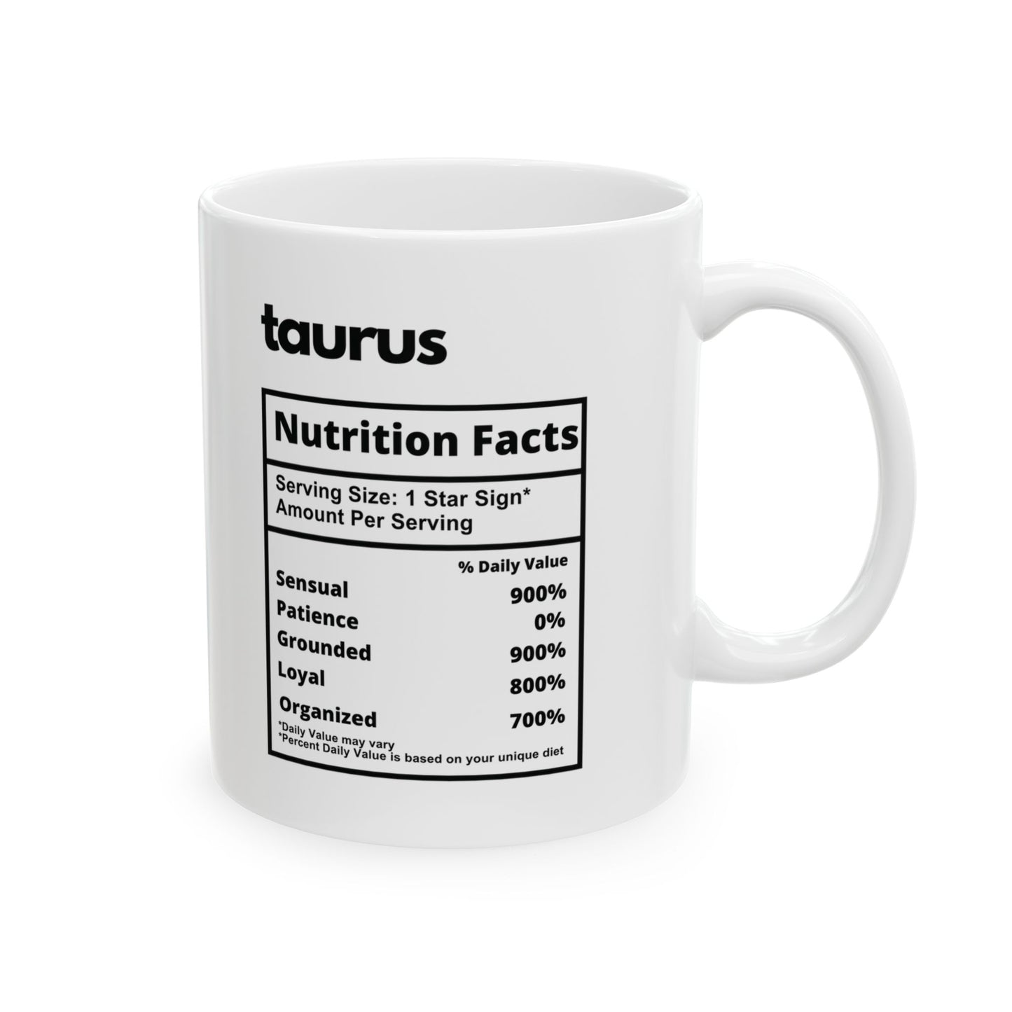 Taurus Ceramic Mug (White), 11oz