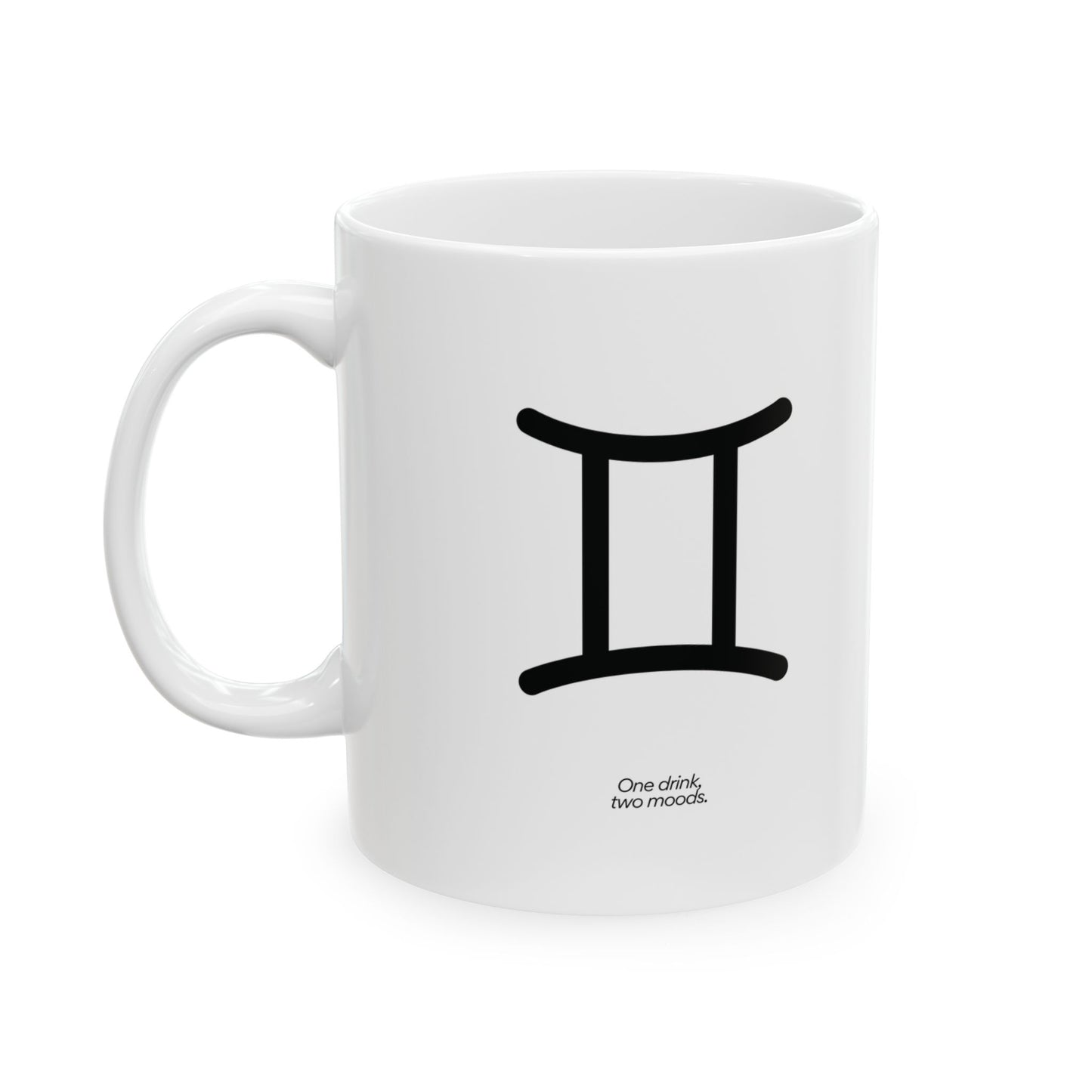 Gemini Ceramic Mug (White), 11oz