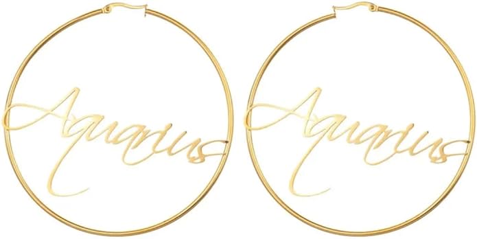 Zodiac Hoop Earrings