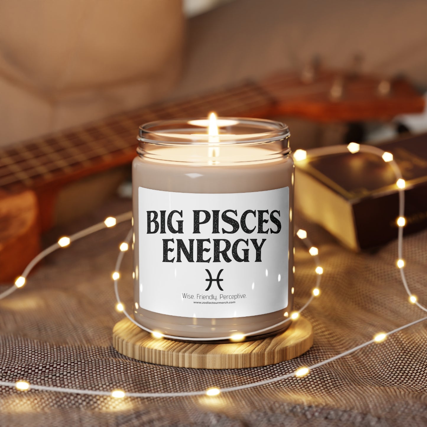 Big Pisces Energy Scented Soy Candle, 9oz