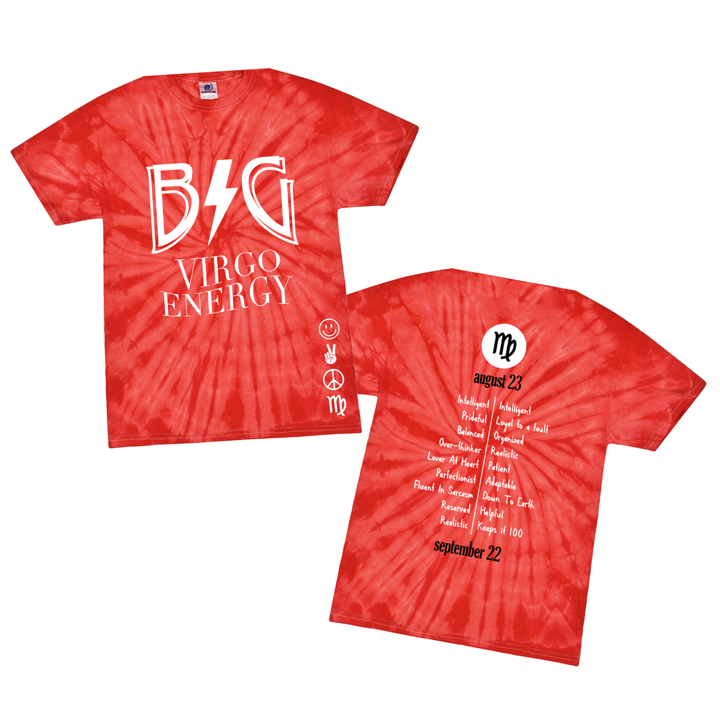 Big Virgo Energy Tie-Dye T-Shirt