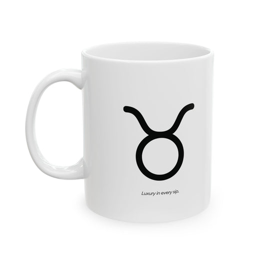 Taurus Ceramic Mug (White), 11oz