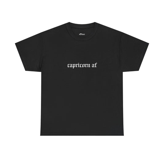 Capricorn AF Tee — Minimalist Zodiac Astrology Shirt