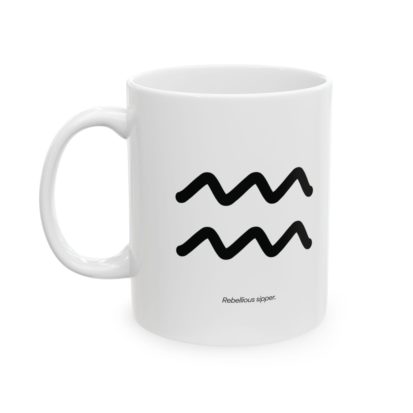 Aquarius Ceramic Mug (White), 11oz