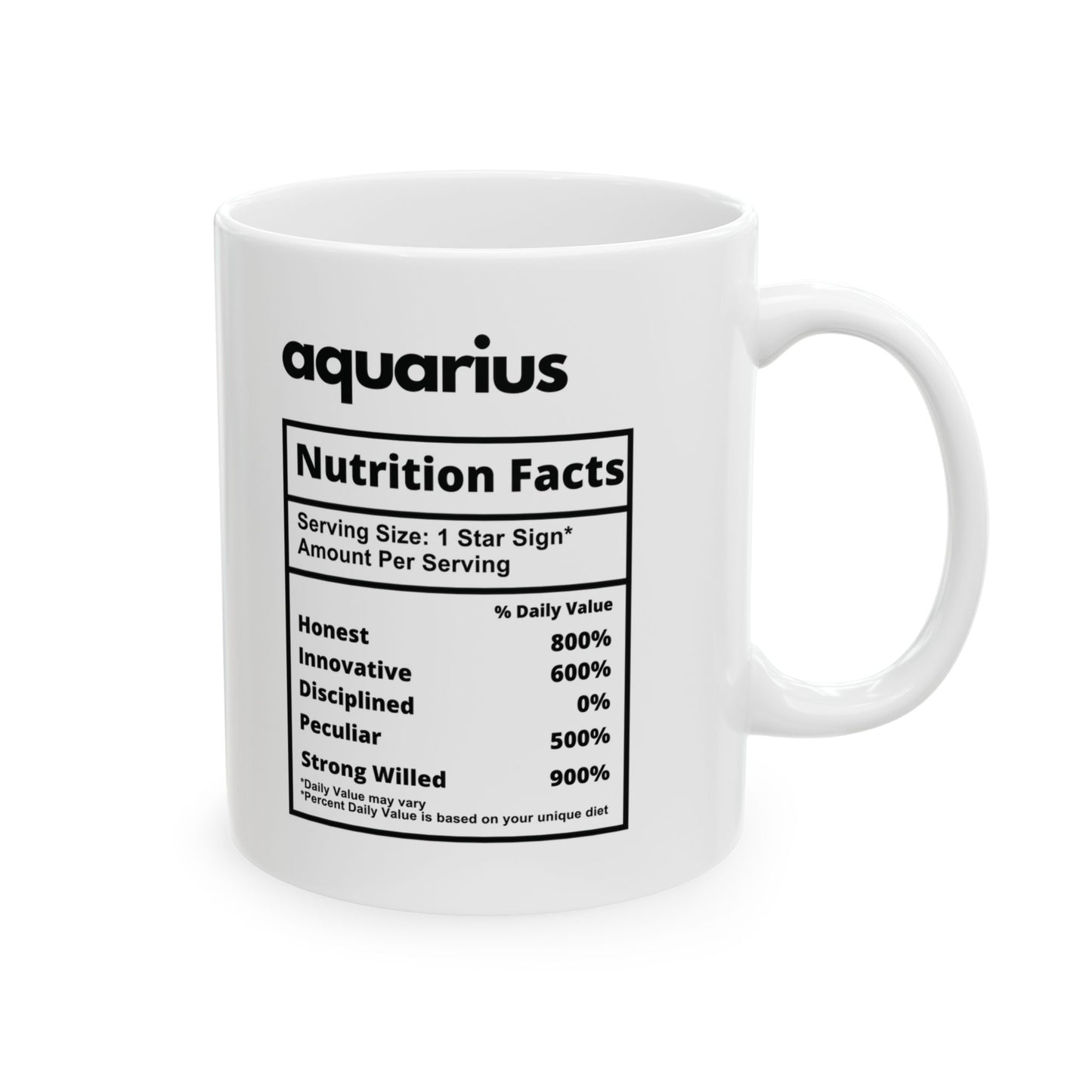 Aquarius Ceramic Mug (White), 11oz