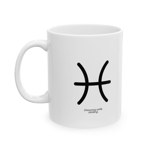 Pisces Ceramic Mug (White), 11oz