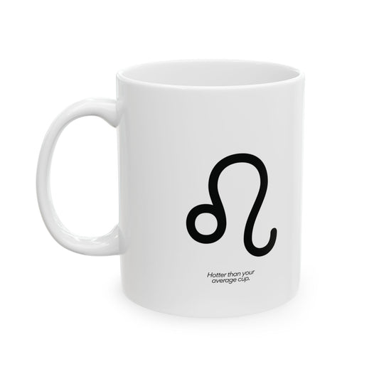 Leo Ceramic Mug (White), 11oz