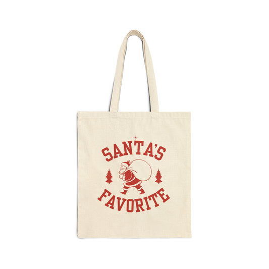 Santa's Favorite Canvas Tote Bag