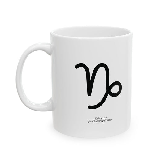 Capricorn Ceramic Mug (White), 11oz